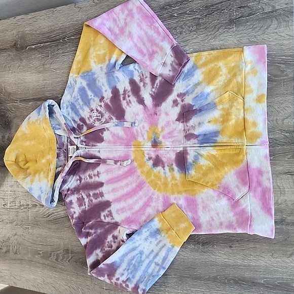 NEW! PINK Victoria's Secret Tie Dye Everyday Perfect Full Zip Hoodie Small - Picture 1 of 10